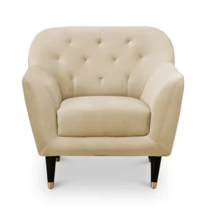 Tufted Beige Chair