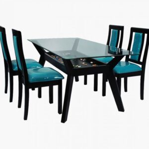 Modern Glass Top Dining Table