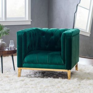 Vintage Blue-Velvet Chair
