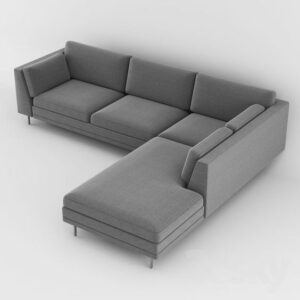 L Shaped Grey-Ash Sofa Set